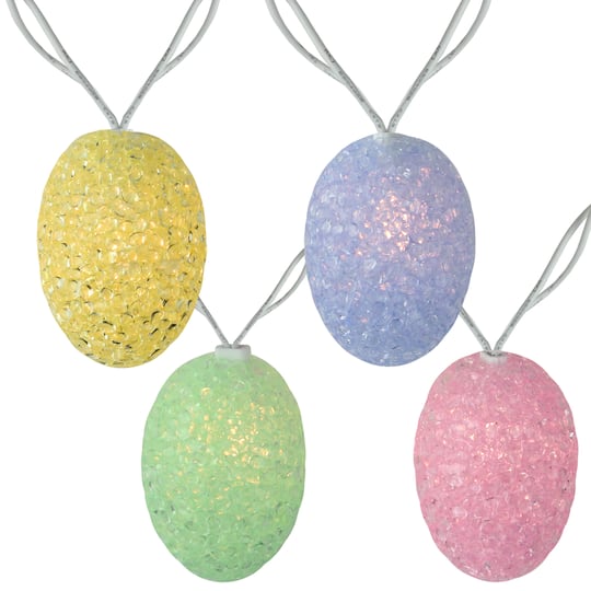 10ct. Spring Pastel Colored Easter Egg String Lights